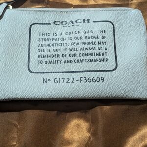 Coach White Large Wristlet